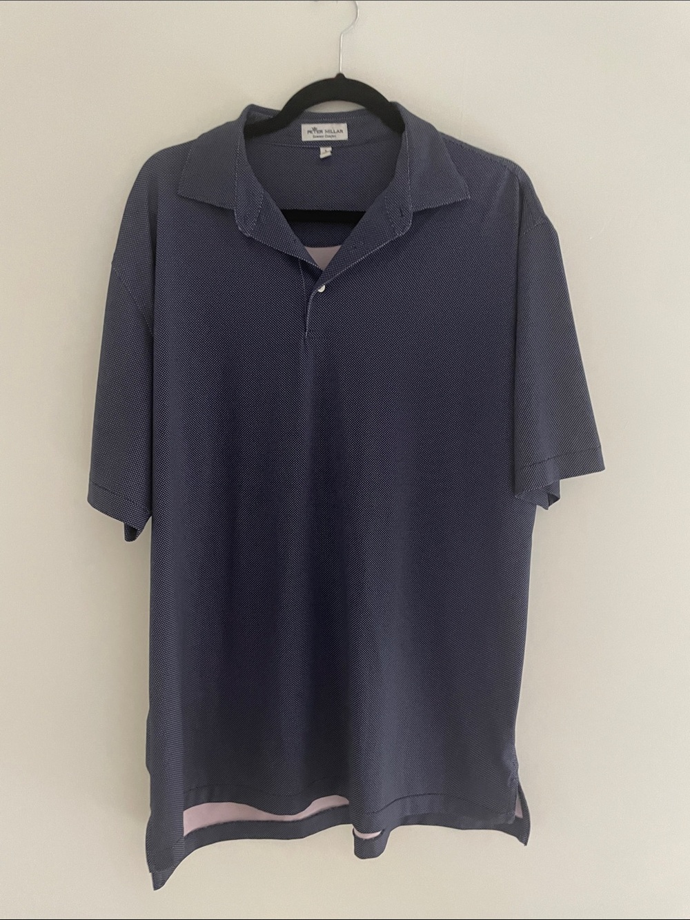 Peter Millar Men's Navy Short Sleeve Polo